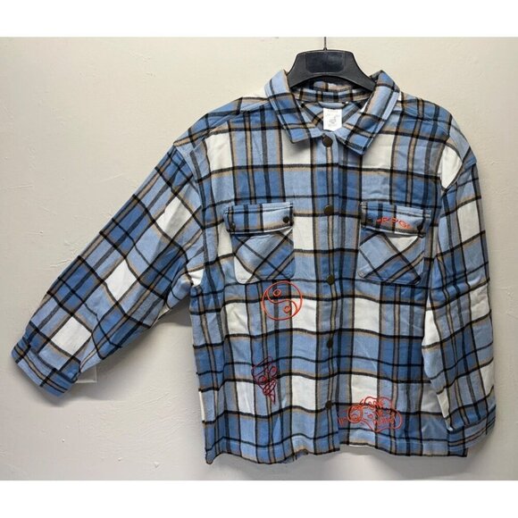 Disney Turning Red Pandamonium Plaid Flannel Shirt Jacket Unisex Large RPG - Picture 1 of 9